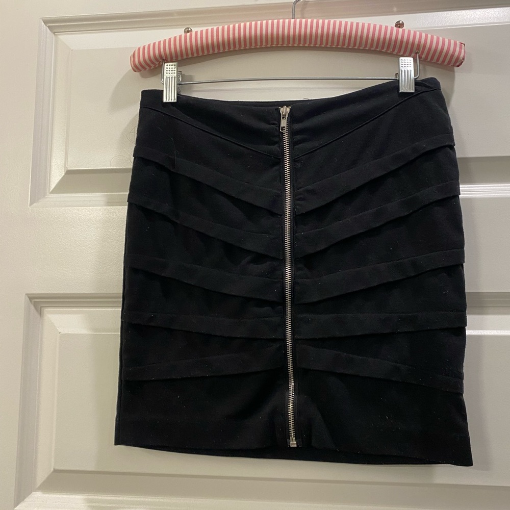 Black Skirt - with full zip up (front)